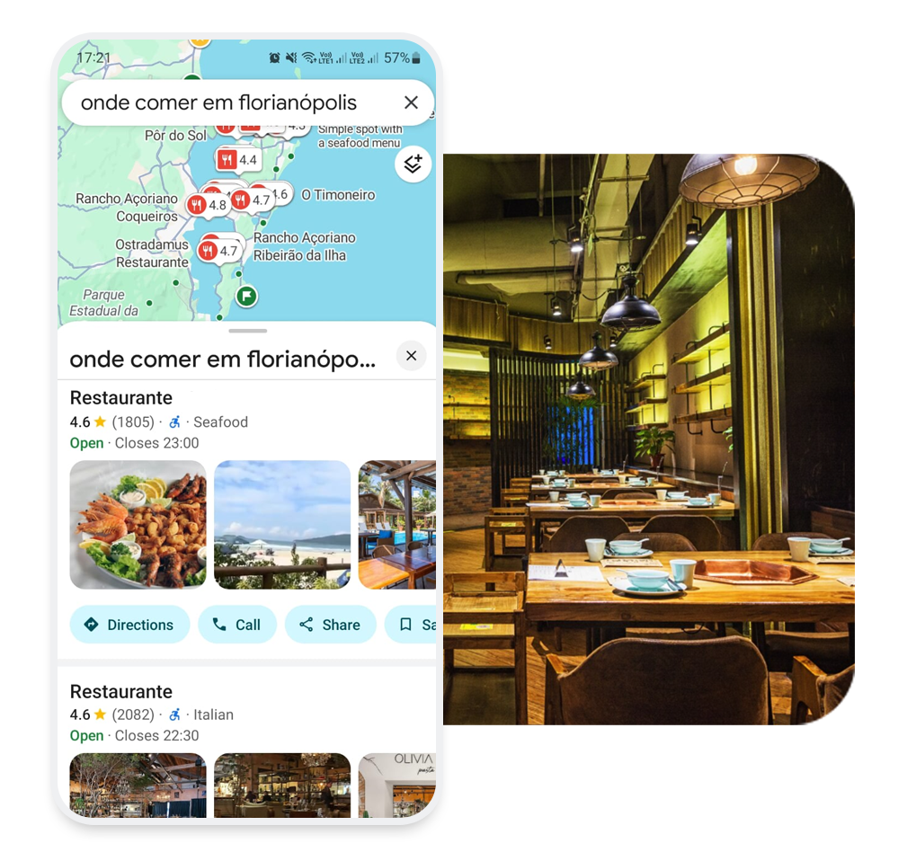 Pesquisa onde comer em Florianópolis